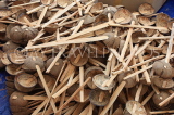 SRI LANKA, Negombo, market, spoons made from Coconut shell, SLK2690JPL
