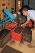 SRI LANKA, Ramboda, Bluefield Tea Gardens (factory), worker and machinery, SLK4345JPL