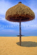 SRI LANKA, south coast, Mount Lavinia, beachand thatched sunshade, SLK1778JPL