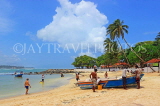 SRI LANKA, south coast, Unawatuna, beach and boat, SLK4663JPL