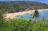 SRI LANKA, south coast, Unawatuna, coastal view, beach and boats, SLK4721JPL