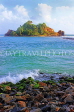 SRI LANKA, south coast, Weligama area, coastal view and and small island, SLK4810JPL