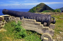 ST LUCIA, Pigeon Island, Fort Rodney canon, STL692JPL
