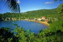 ST LUCIA, panoramic west coast and fishing village, STL712JPL