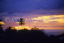 ST LUCIA, suntset view from Morne Fortune, STL774JPL