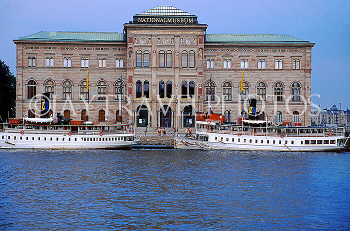 SWEDEN, Stockholm, National Museum building, view from sea, SWE173JPL