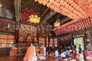 South Korea, SEOUL, Bongeunsa Temple, Daewoongjeon (main Buddha hall), interior, SK852JPL