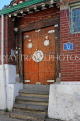 South Korea, SEOUL, Bukchon Hanok Village, house front door, SK973JPL