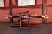 South Korea, SEOUL, Jongmyo Shrine, Jaegung area buildings, King's small carriage, SK923JPL