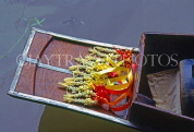 THAILAND, Damnoen Saduak (Floating Market), sampans with floral decorations, THA1910JPL