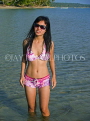 THAILAND, Koh Mak Island, Thai woman in the water, posing, THA1958JPL