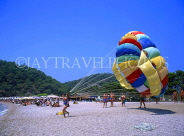 TURKEY, Fethiye area, Olu Deniz, beach and Parasailing, TUR336JPL