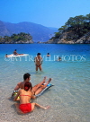 TURKEY, Fethiye area, Olu Deniz peninsula, sea and holidaymakers, TUR318JPL