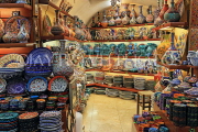 TURKEY, Istanbul, Grand Bazaar (Kapali Carsi), colourful ceramics display in shop,TUR1247JPL