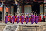 Taiwan, TAIPEI, Confucius Temple, and ancient ritual ceremony being performed, TAW1102JPL