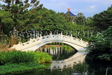 Taiwan, TAIPEI, Liberty Square, park pond and bridge, TAW870JPL