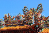 Taiwan, TAIPEI, Wunchang Temple, roof top statues and sculptures, TAW467JPL