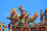 Taiwan, TAIPEI, Wunchang Temple, roof top statues and sculptures, TAW468JPL