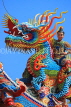 Taiwan, TAIPEI, Wunchang Temple, roof top statues and sculptures, TAW472JPL