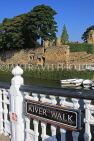 UK, Kent, TONBRIDGE, River Medway and Tonbridge Castle, view from Riverside Walk, UK13265JPL