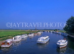 UK, Norfolk, NORFOLK BROADS, moorings at Ludham Bridge, UK5405JPL