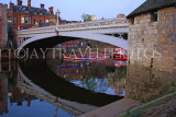 UK, Yorkshire, YORK, Lendal Bridge over River Ouse, dusk view, UK3218JPL