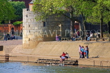 UK, Yorkshire, YORK, River Ouse, and Marygate Tower, UK3224JPL