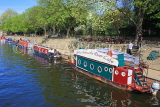 UK, Yorkshire, YORK, River Ouse and boats, and a cafe boat, UK9912JPL