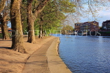UK, Yorkshire, YORK, tree lined riverside, River Ouse, UK9830JPL