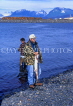 USA, ALASKA, Homer, Kenai Peninsula, angler with king salmon, US2679JPL