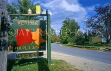 USA, New England, VERMONT, roadside sign advertising Maple Syrup, US268JPL